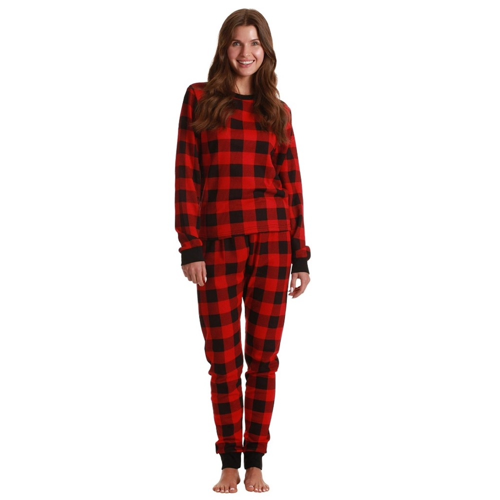 Just Love Buffalo Check Thermal Pajamas sz 3X NWT